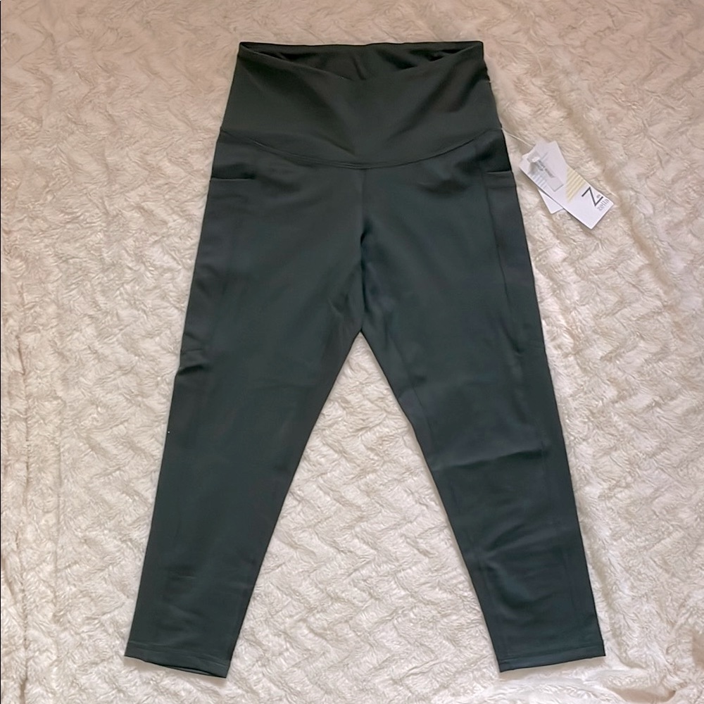 Z by Zella High Waist Cropped Leggings - Forest Green